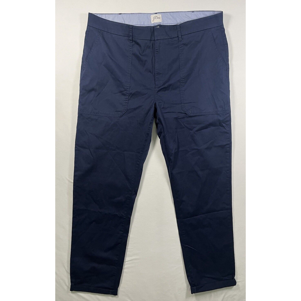 NWT J. Crew Women's Size 32T Navy Blue Slim Boyfriend Chino Pants Reimagined